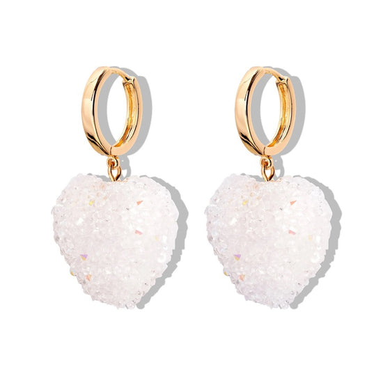 CRYSTAL HAZE CRYSTAL HAZE Jelly Heart Hoops CLOUD