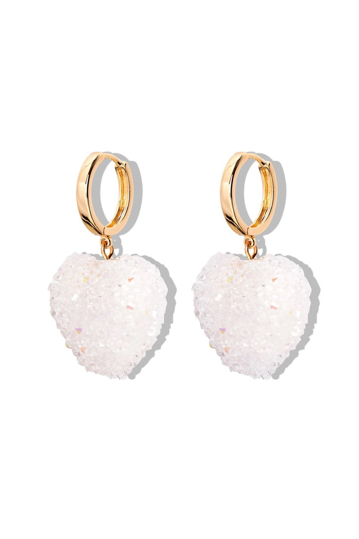 CRYSTAL HAZE CRYSTAL HAZE Jelly Heart Hoops CLOUD