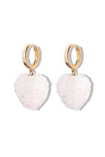 CRYSTAL HAZE CRYSTAL HAZE Jelly Heart Hoops CLOUD