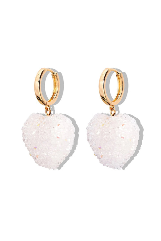 CRYSTAL HAZE CRYSTAL HAZE Jelly Heart Hoops CLOUD