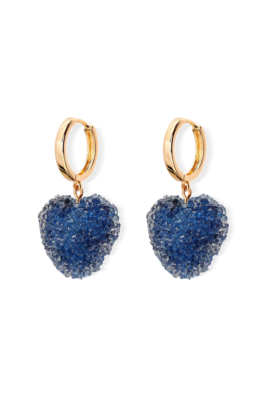 CRYSTAL HAZE CRYSTAL HAZE Jelly Heart Hoops MIDNIGHT