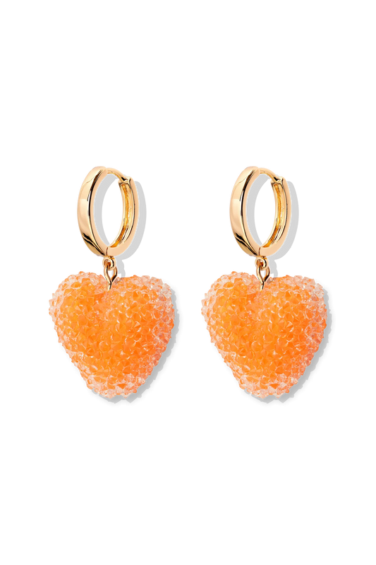 CRYSTAL HAZE CRYSTAL HAZE Jelly Heart Hoops ORANGE