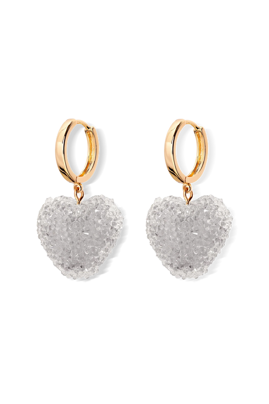 CRYSTAL HAZE CRYSTAL HAZE Jelly Heart Hoops OYSTER