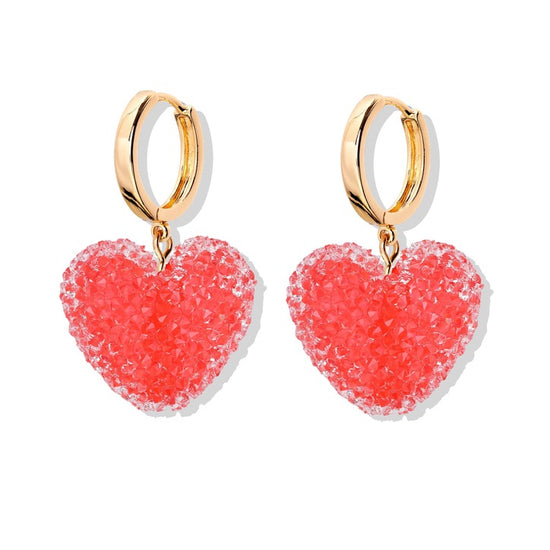 CRYSTAL HAZE CRYSTAL HAZE Jelly Heart Hoops WATERMELON