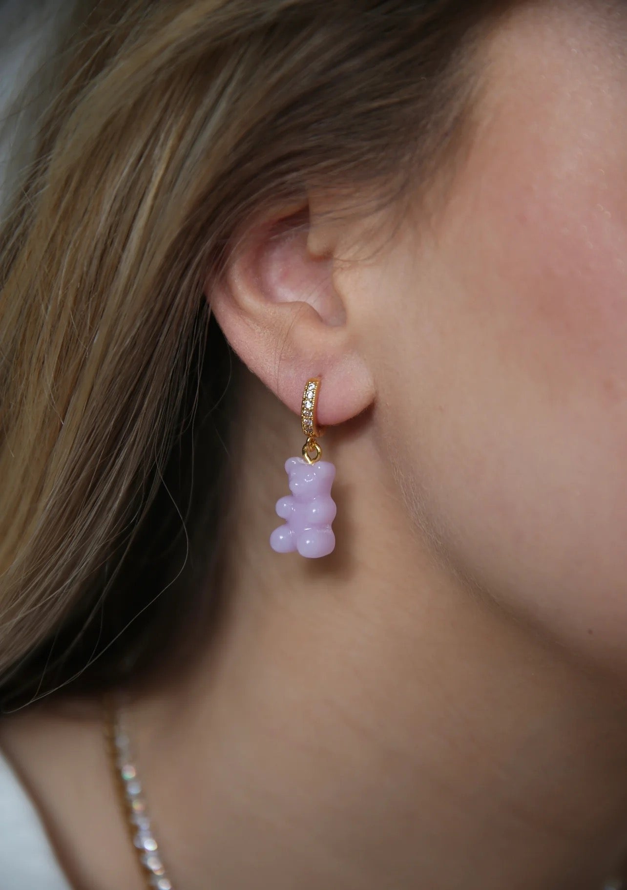 CRYSTAL HAZE CRYSTAL HAZE Nostalgia Bear Hoops LAVENDER