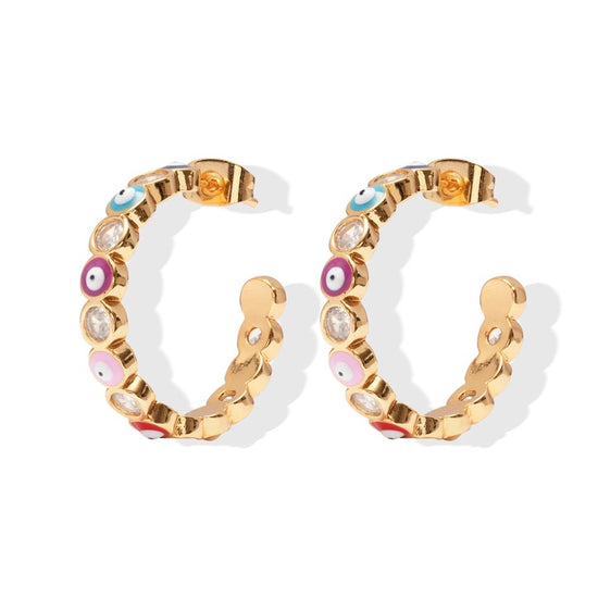 CRYSTAL HAZE CRYSTAL HAZE Serena x Evil Eye Hoops