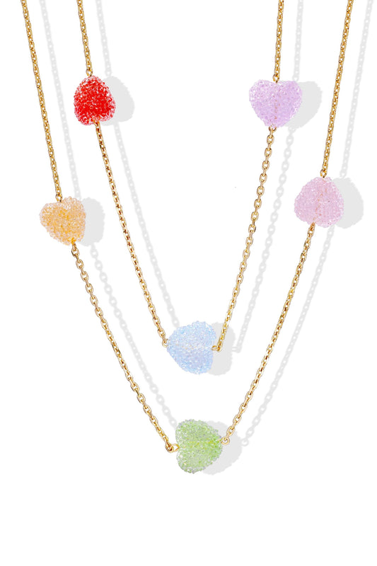 CRYSTAL HAZE CRYSTAL HAZE Jelly Heart Layering Necklace