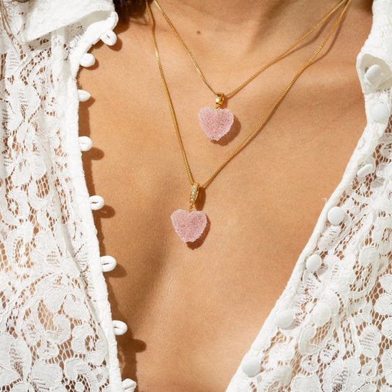 CRYSTAL HAZE CRYSTAL HAZE Jelly Heart Pendent Necklace BABY PINK