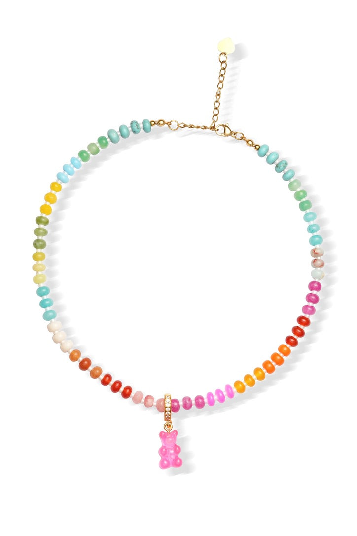 CRYSTAL HAZE CRYSTAL HAZE Tropical Bear Necklace PINK