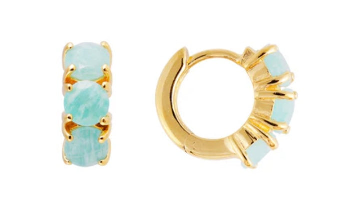 FAIRLEY FAIRLEY Amazonite Huggies AH