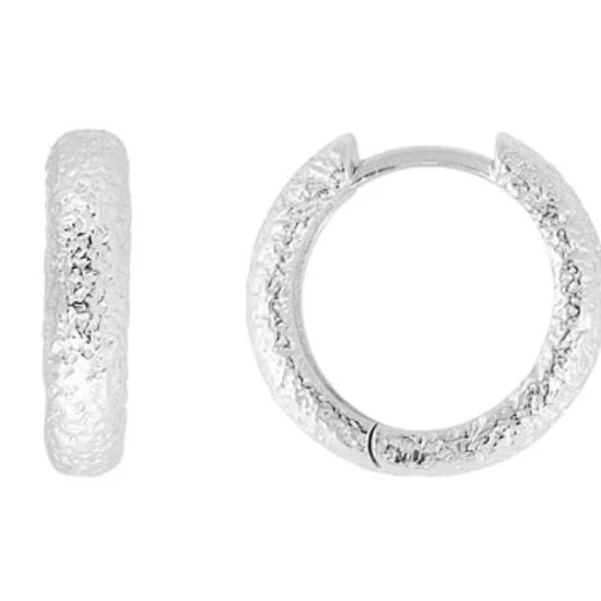 FAIRLEY FAIRLEY Antique Silver Midi Hoops - ASMIH