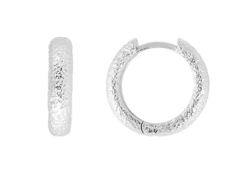 FAIRLEY FAIRLEY Antique Silver Midi Hoops - ASMIH
