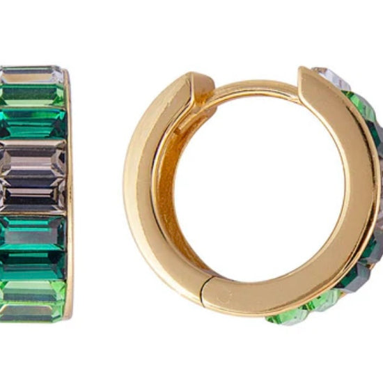 FAIRLEY FAIRLEY Green Ombré midi hoop GOMH