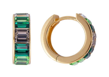 FAIRLEY FAIRLEY Green Ombré midi hoop GOMH