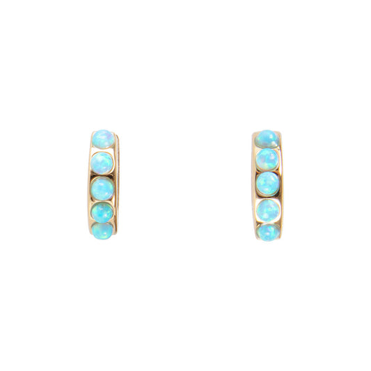 FAIRLEY FAIRLEY Blue Opal Crystal Huggie
