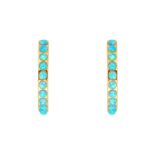 FAIRLEY FAIRLEY Blue Opal Crystal Maxi Hoop