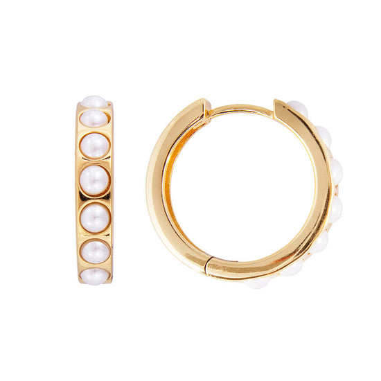 FAIRLEY FAIRLEY Crystal Pearl Maxi Hoops