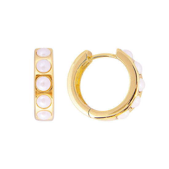 FAIRLEY FAIRLEY Crystal Pearl Midi Hoops