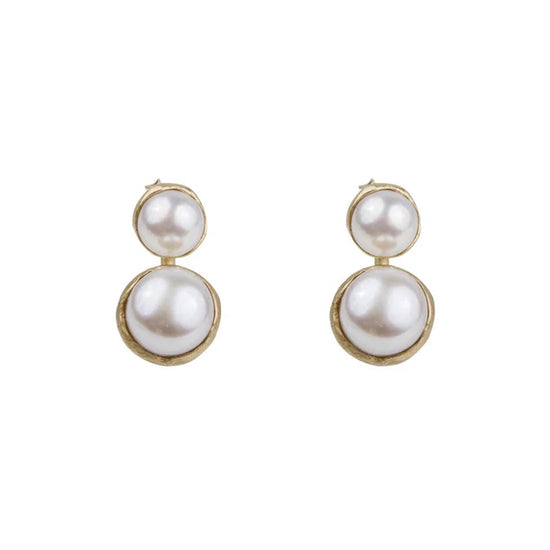 FAIRLEY FAIRLEY Double Pearl Drop Earrings - DPDE