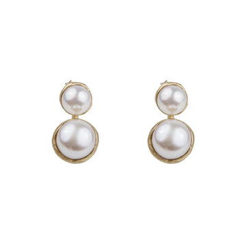 FAIRLEY FAIRLEY Double Pearl Drop Earrings - DPDE