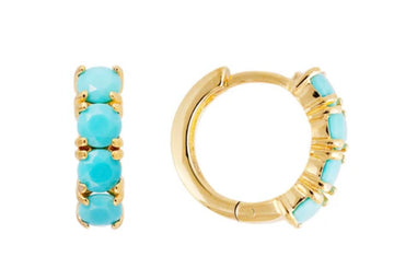 FAIRLEY FAIRLEY Turquoise Midi Hoop. - TMH