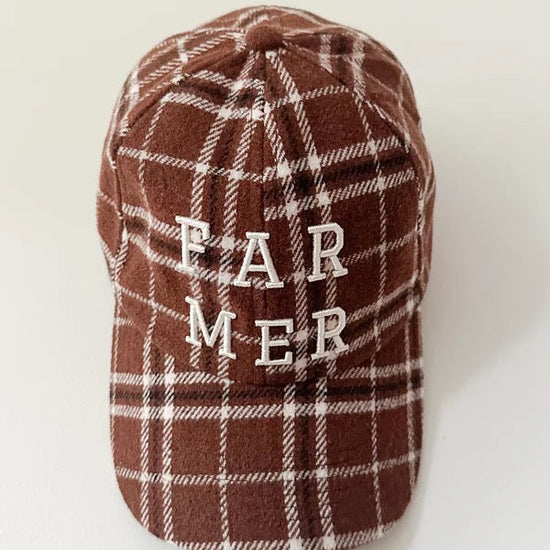 FAR MER FAR MER. By Whitney Chocolate Plaid FM Cap