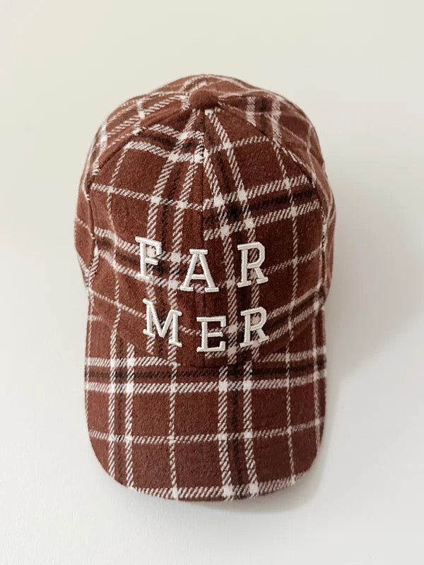 FAR MER FAR MER. By Whitney Chocolate Plaid FM Cap