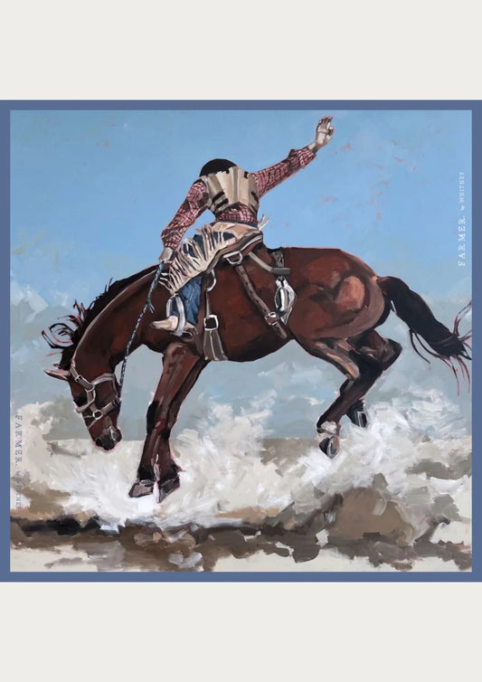 FAR MER FarMer By Whitney Silk Bandana Scarf BRONC