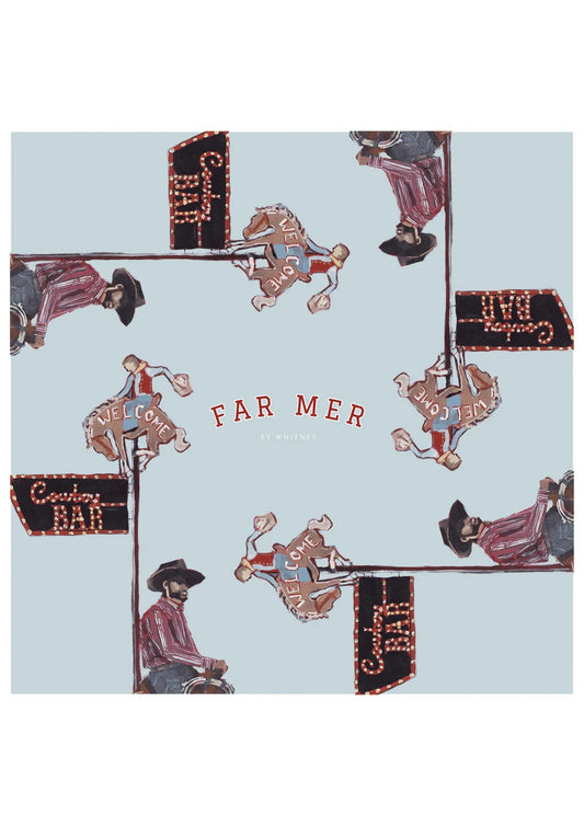 FAR MER FarMer By Whitney Silk Bandana Scarf COWBOY BAR