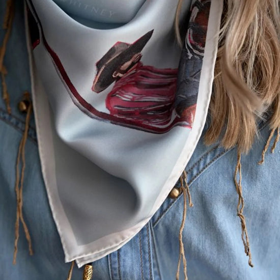 FAR MER FarMer By Whitney Silk Bandana Scarf COWBOY BAR