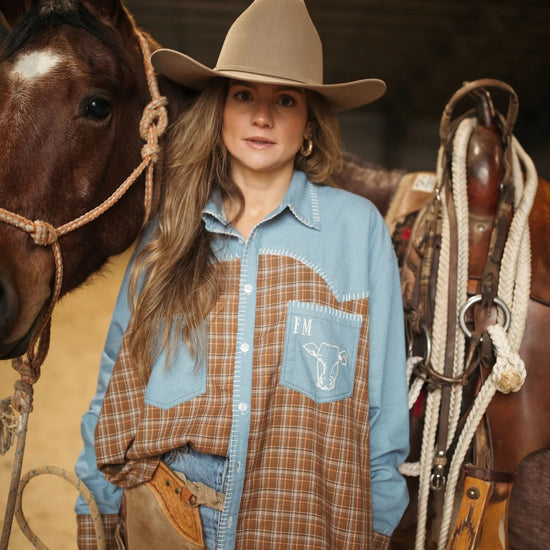 FAR MER FarMer By Whitney Homestead Texas Yoke Shirt