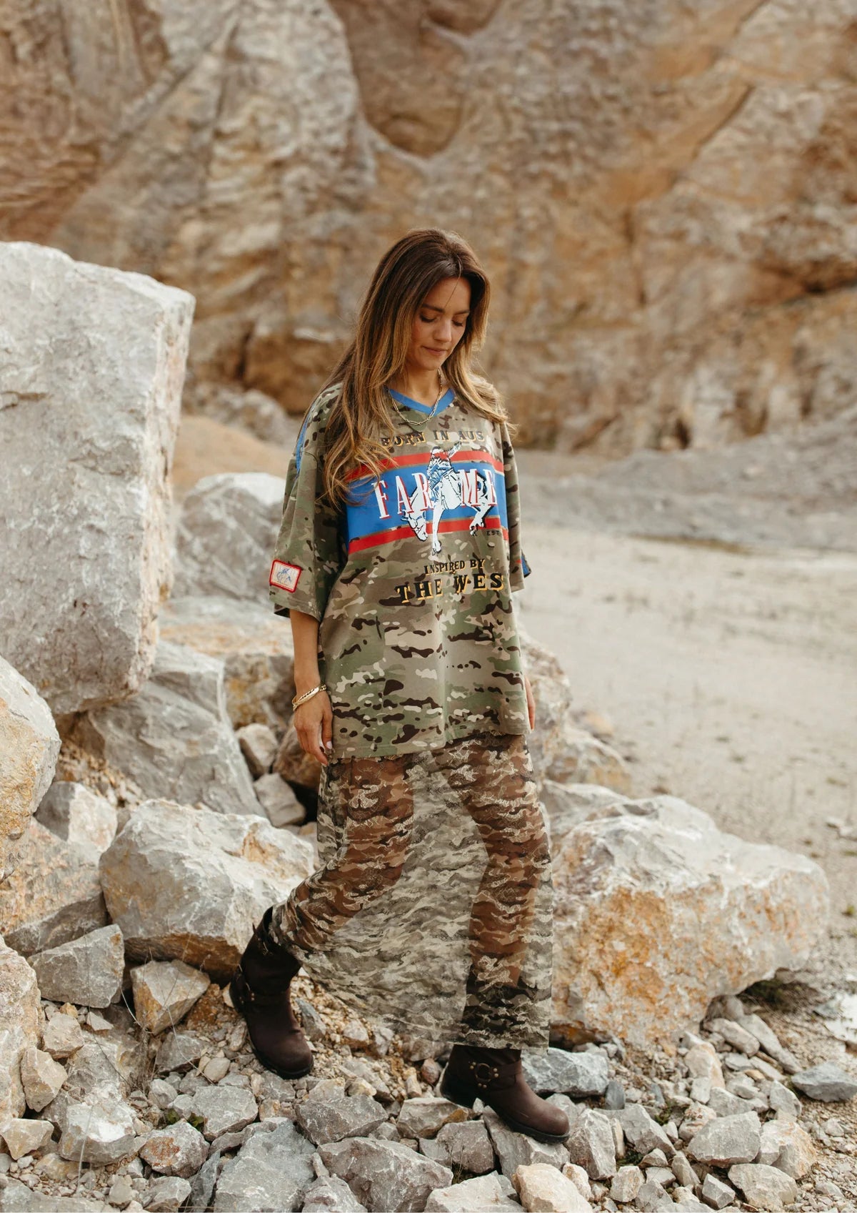 FAR MER FarMer Camo Born Lace Skirt