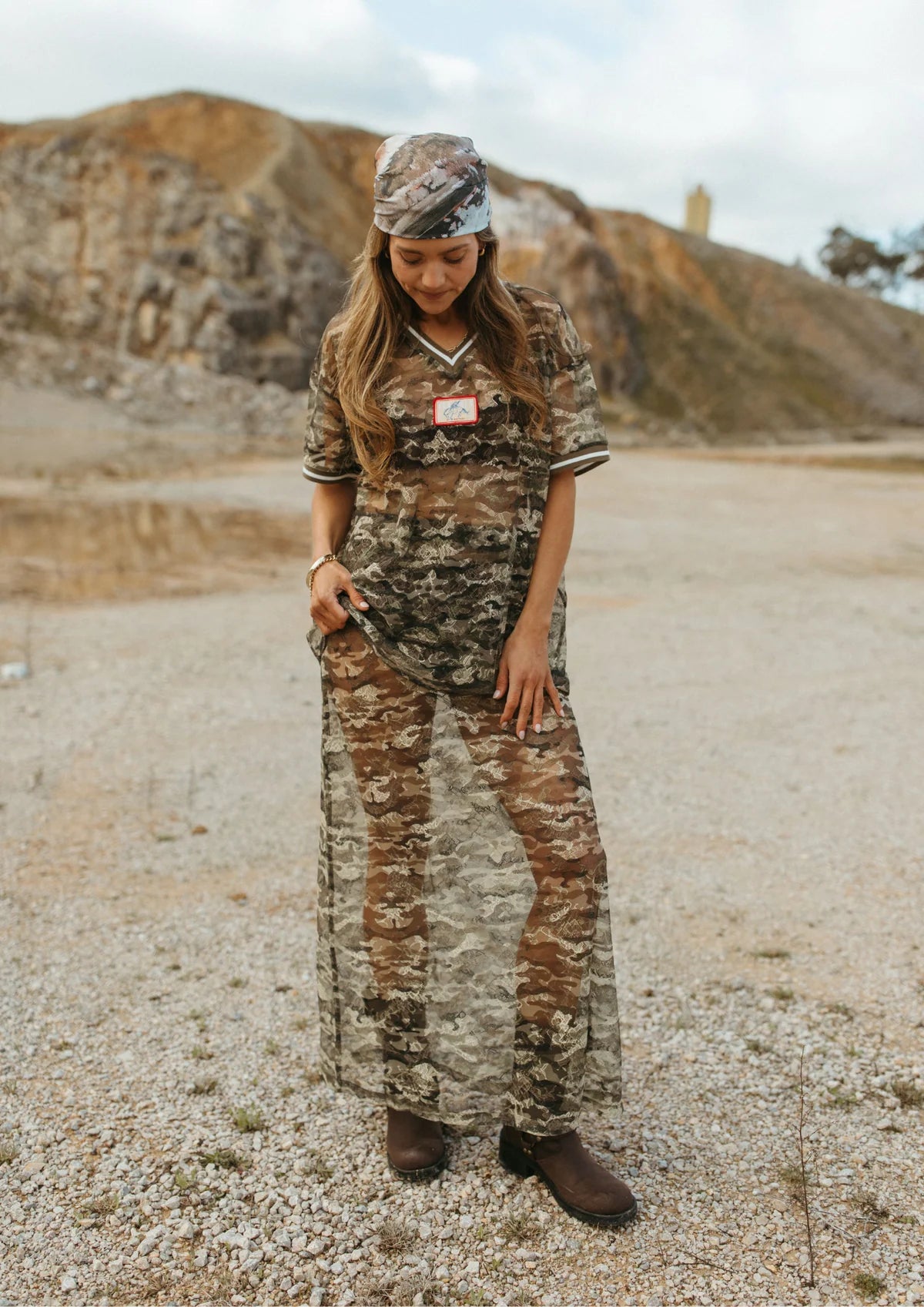FAR MER FarMer Camo Born Lace Skirt