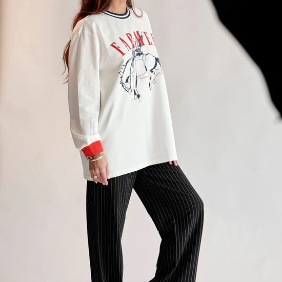 FAR MER FAR MER. By Whitney Bronco Ringer Long Sleeve