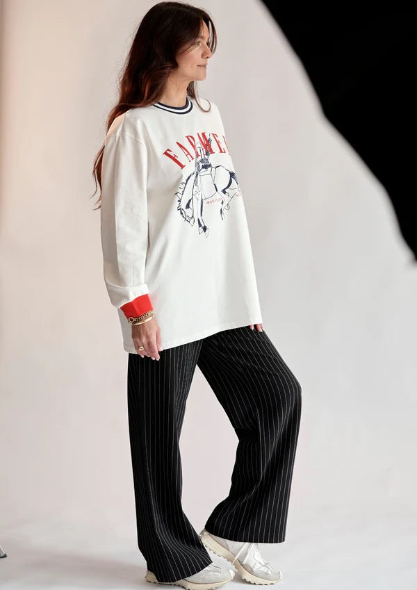 FAR MER FAR MER. By Whitney Bronco Ringer Long Sleeve