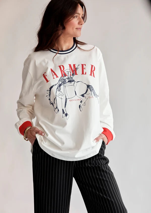 FAR MER FAR MER. By Whitney Bronco Ringer Long Sleeve