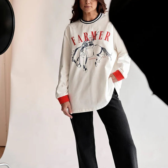 FAR MER FAR MER. By Whitney Bronco Ringer Long Sleeve