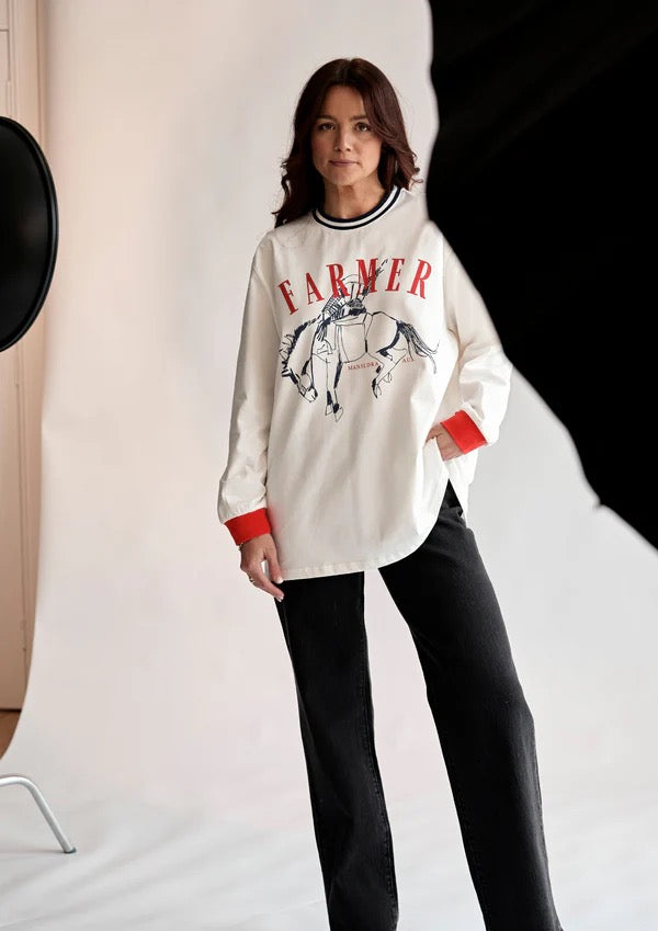 FAR MER FAR MER. By Whitney Bronco Ringer Long Sleeve