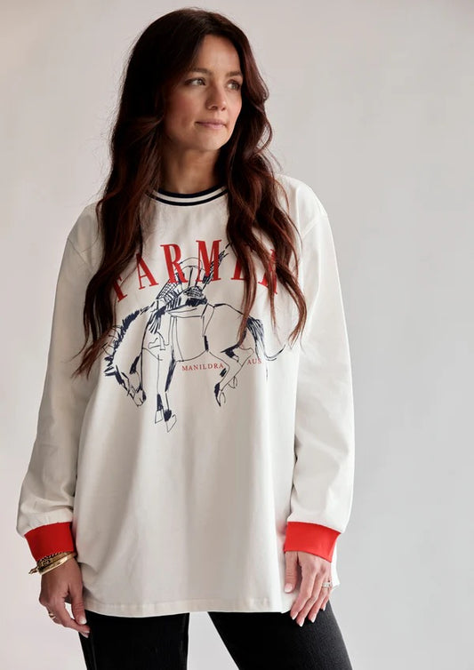 FAR MER FAR MER. By Whitney Bronco Ringer Long Sleeve