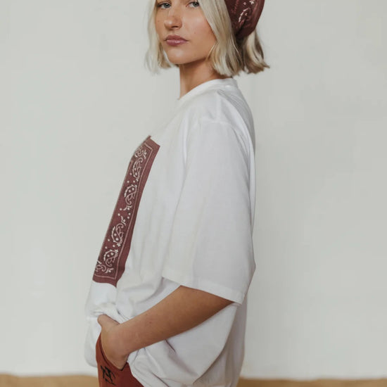 FAR MER FarMer By Whitney Bandana Crew Tee