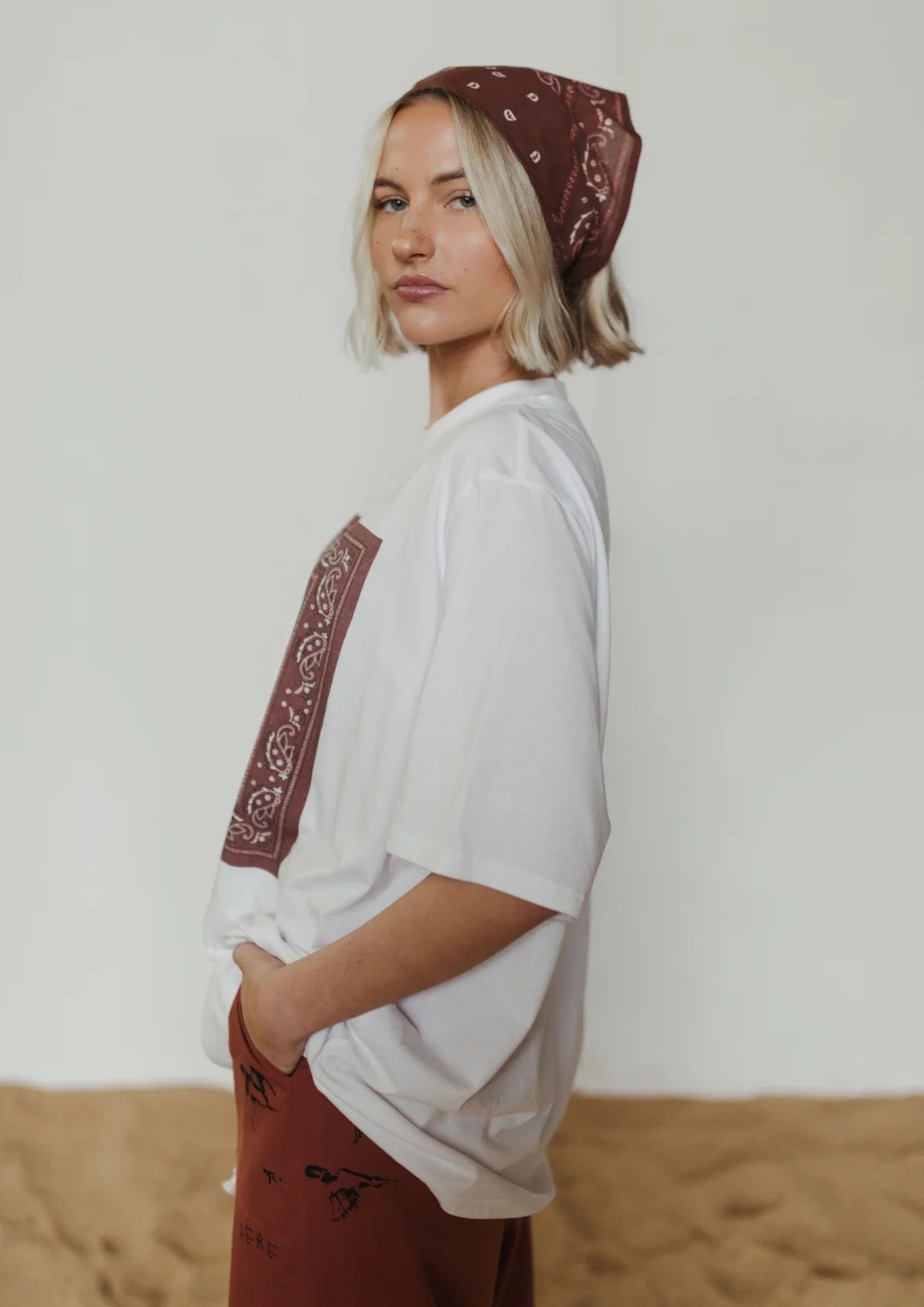 FAR MER FarMer By Whitney Bandana Crew Tee