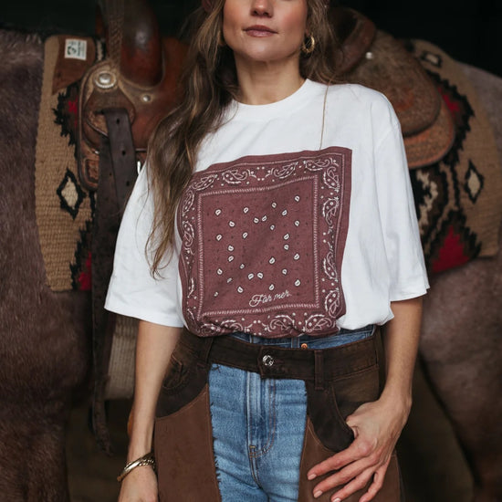FAR MER FarMer By Whitney Bandana Crew Tee