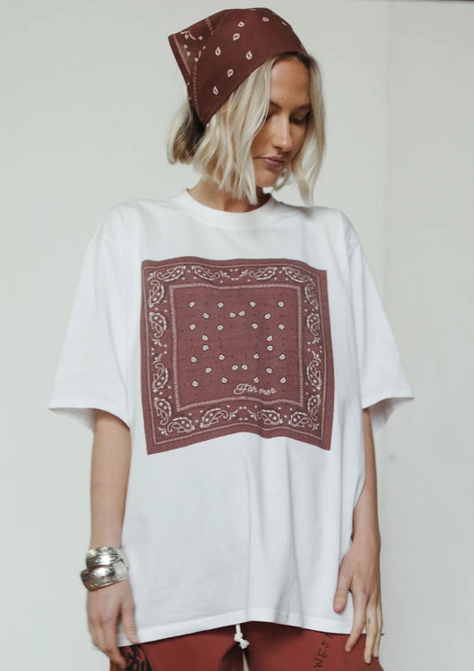FAR MER FarMer By Whitney Bandana Crew Tee