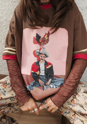 FAR MER FarMer By Whitney Cocky Cowboy Crew Tee