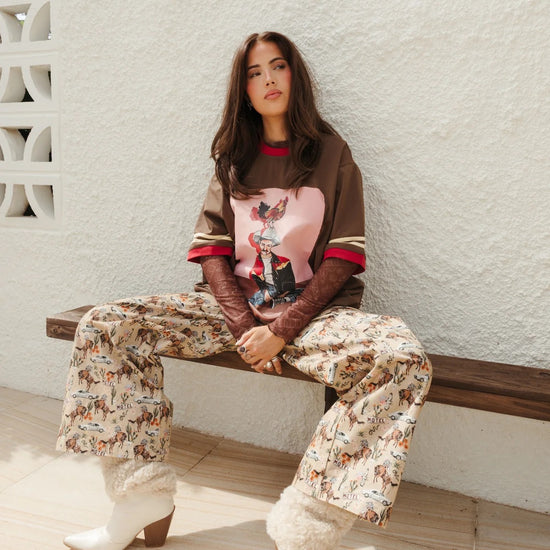 FAR MER FarMer By Whitney Cocky Cowboy Crew Tee