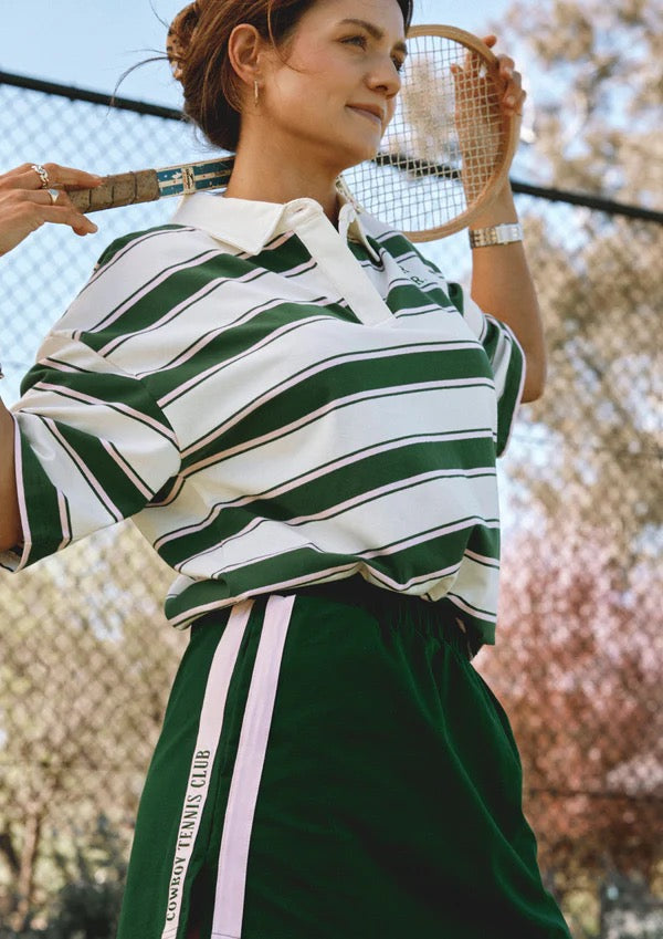 FAR MER FarMer By Whitney Jersey Polo Evergreen