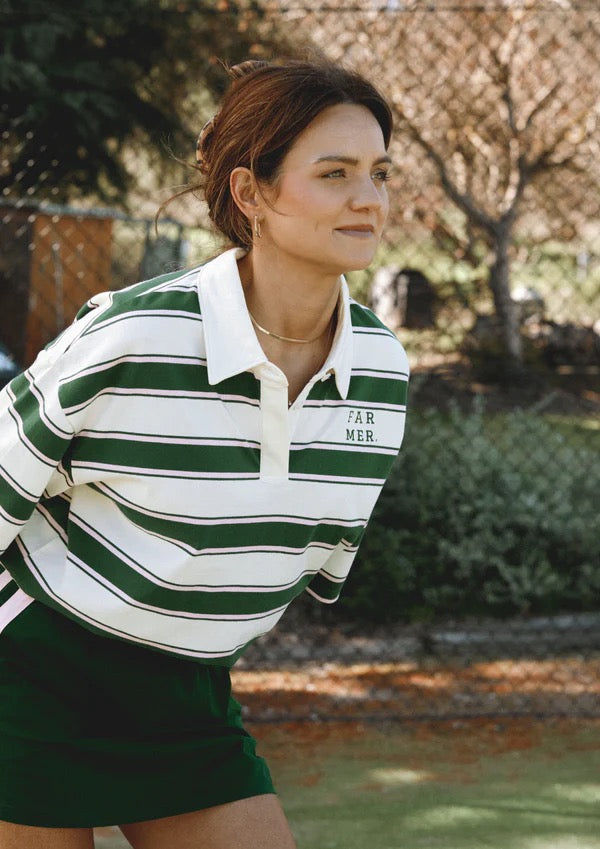 FAR MER FarMer By Whitney Jersey Polo Evergreen