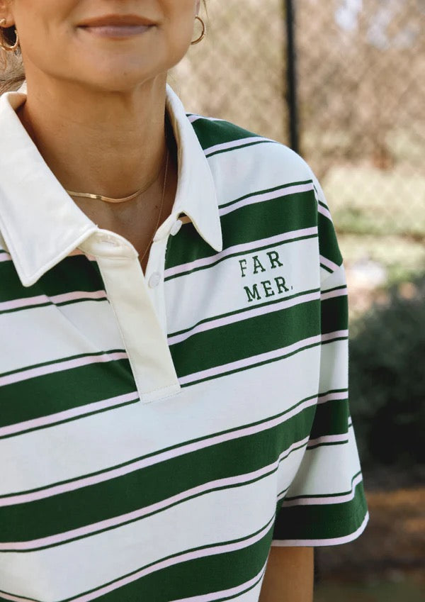 FAR MER FarMer By Whitney Jersey Polo Evergreen