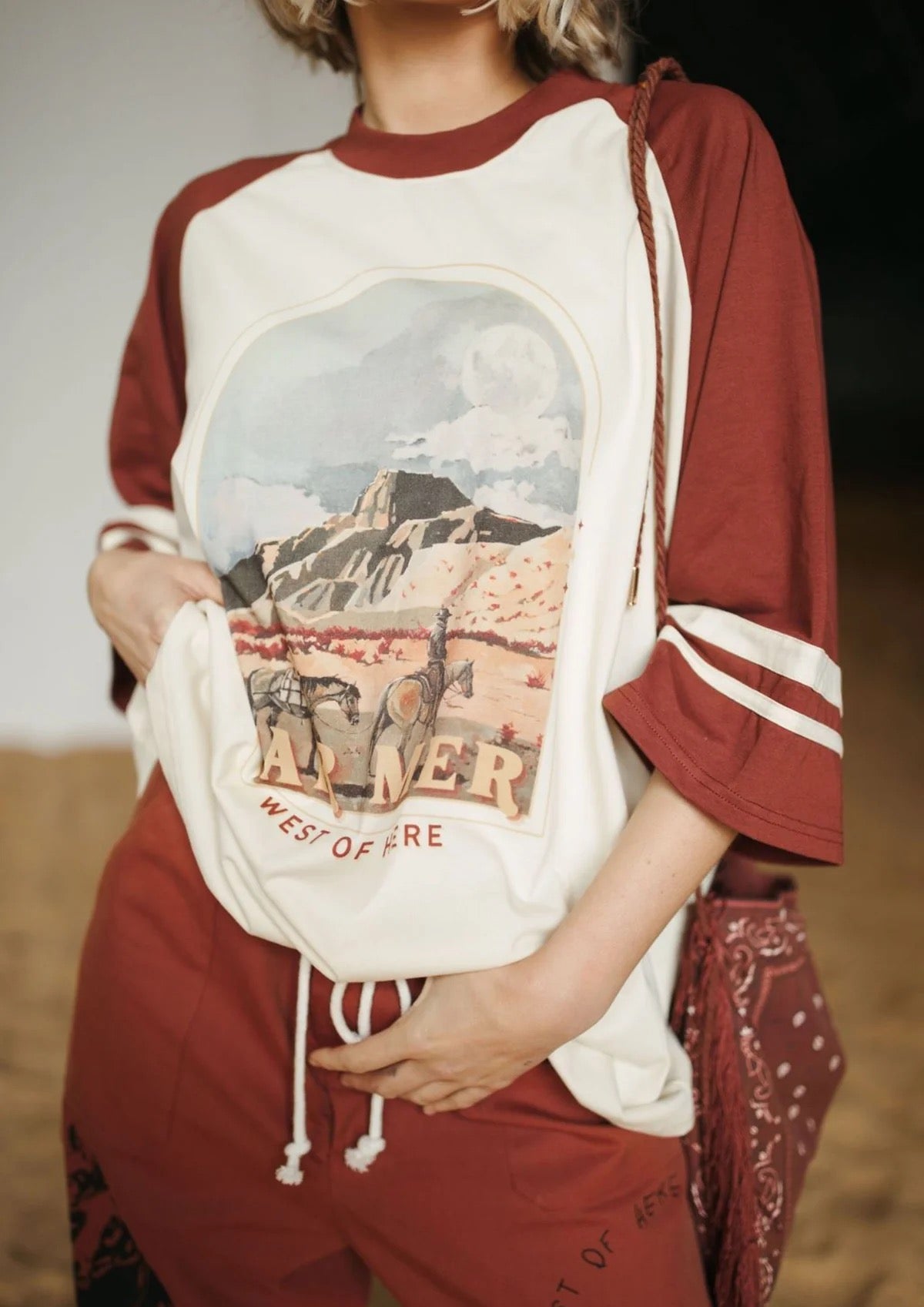 FAR MER FarMer By Whitney West Of Here Raglan Tee