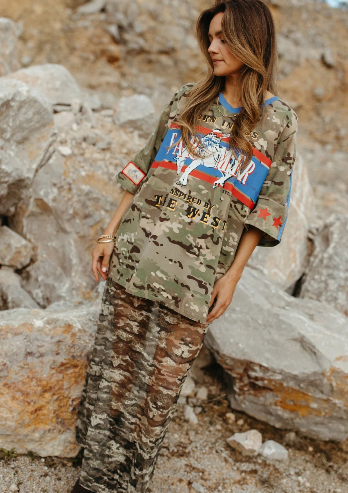 FAR MER FarMer Camo Born In Aus Vee Tee